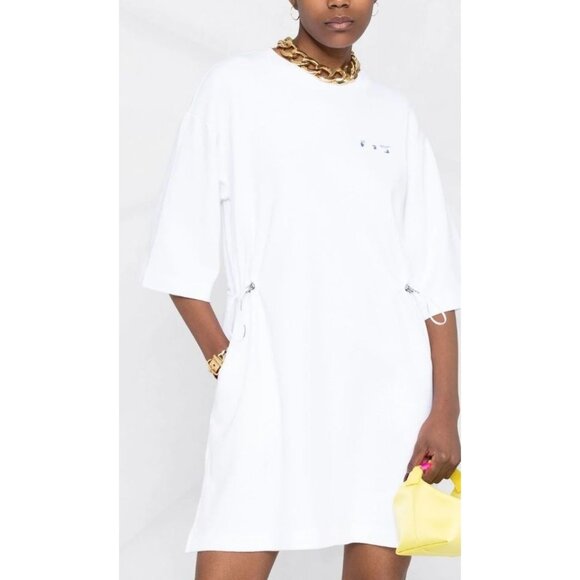 Off-White Floral Arrows T-shirt Sweatshirt Dress-sz Small - Picture 1 of 16